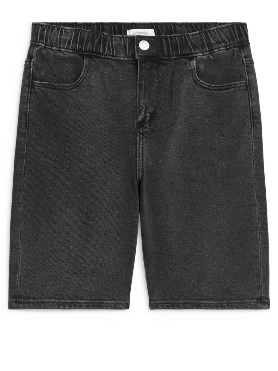 Outlet ARKET Denim Shorts Washed Black