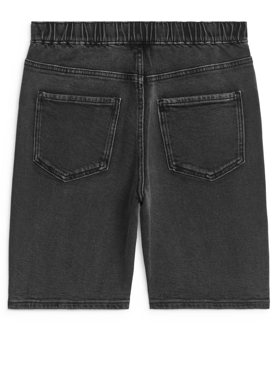 Outlet ARKET Denim Shorts Washed Black