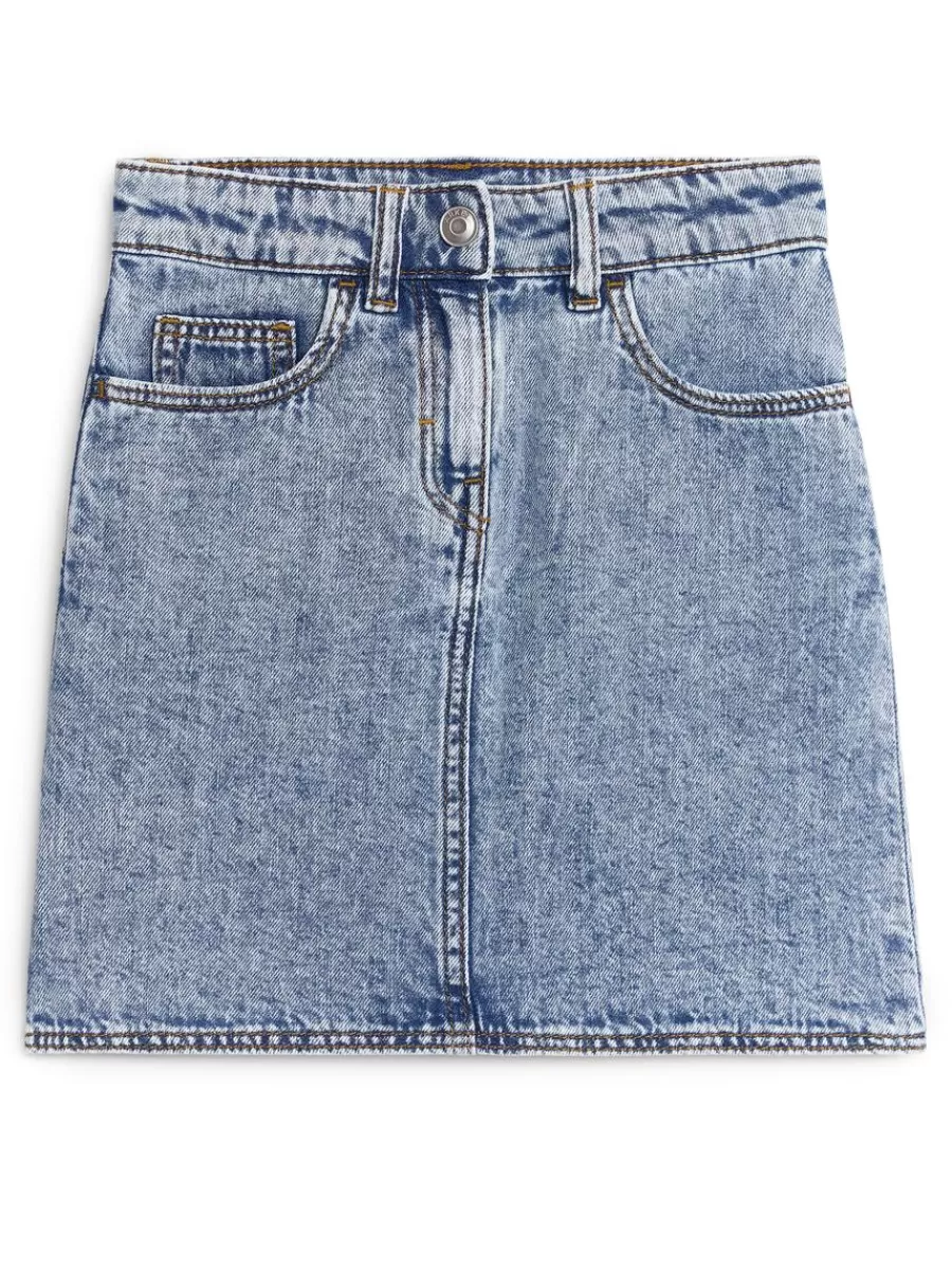 Outlet ARKET Denim Skirt Washed Blue