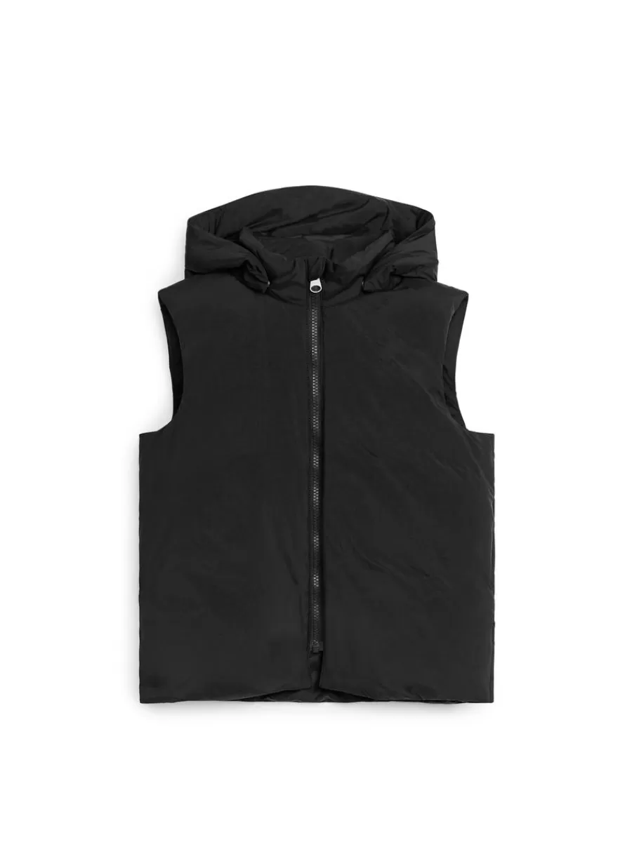 Clearance ARKET Detachable Hood Vest Black