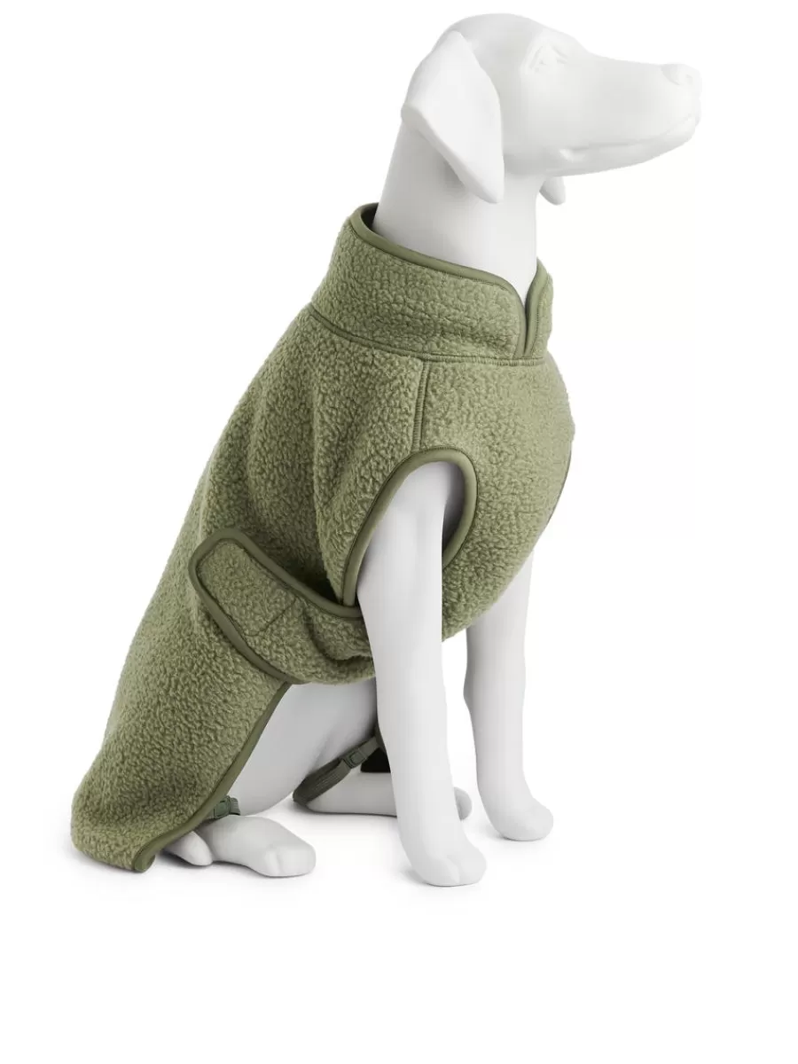 Hot ARKET Dog Fleece Jacket Khaki Green