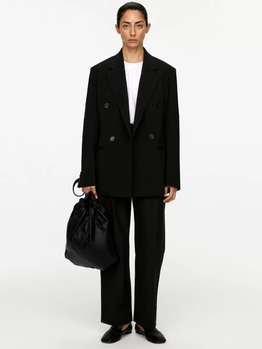 Best Sale ARKET Double-Breasted Blazer Black