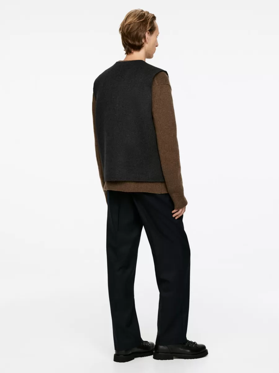 Shop ARKET Double-Face Vest Dark Grey
