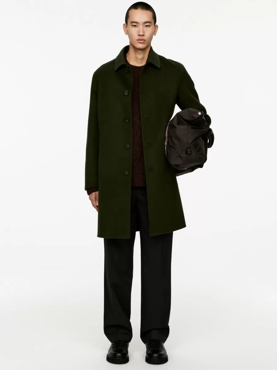 Store ARKET Double-Face Wool Blend Coat Dark Green