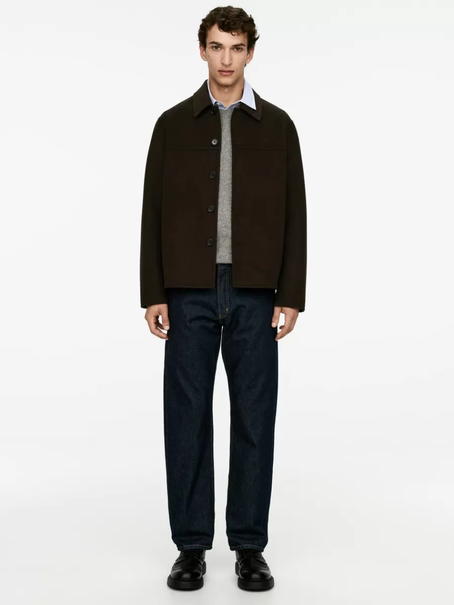 Sale ARKET Double-Face Wool-Blend Jacket Dark Green