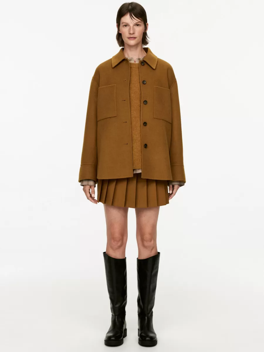 Best Sale ARKET Double-Face Wool-Blend Shirt Mustard