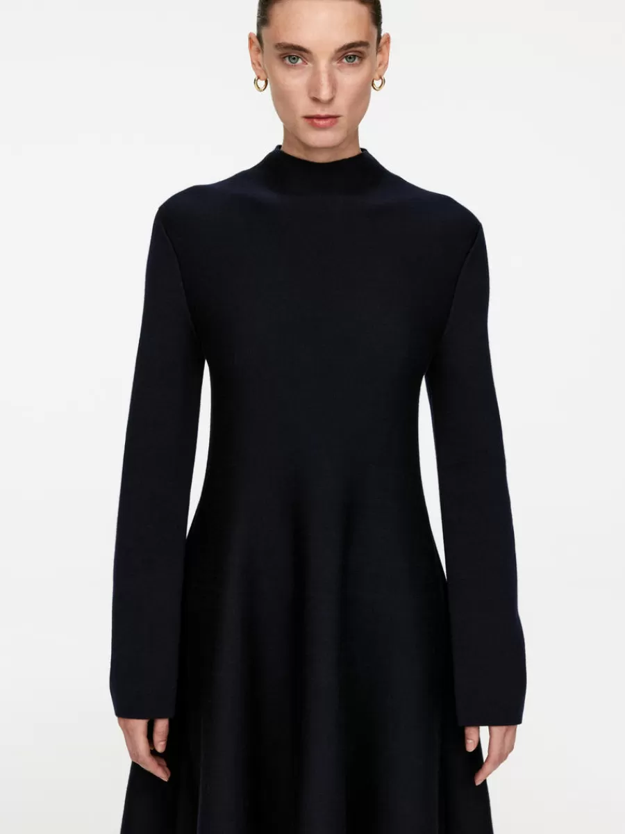 Flash Sale ARKET Double-Knit Dress Dark Blue
