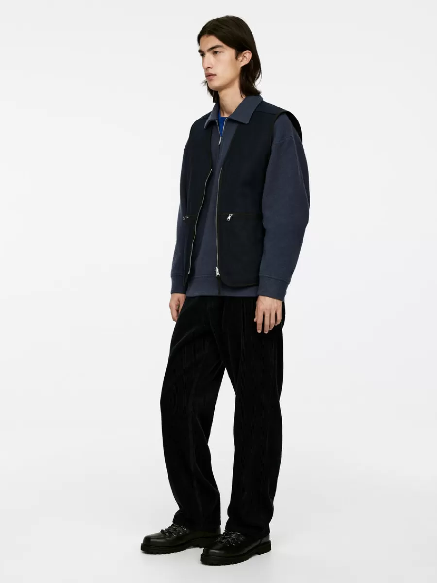 Cheap ARKET Double-Knit Half-Zip Jumper Dark Blue