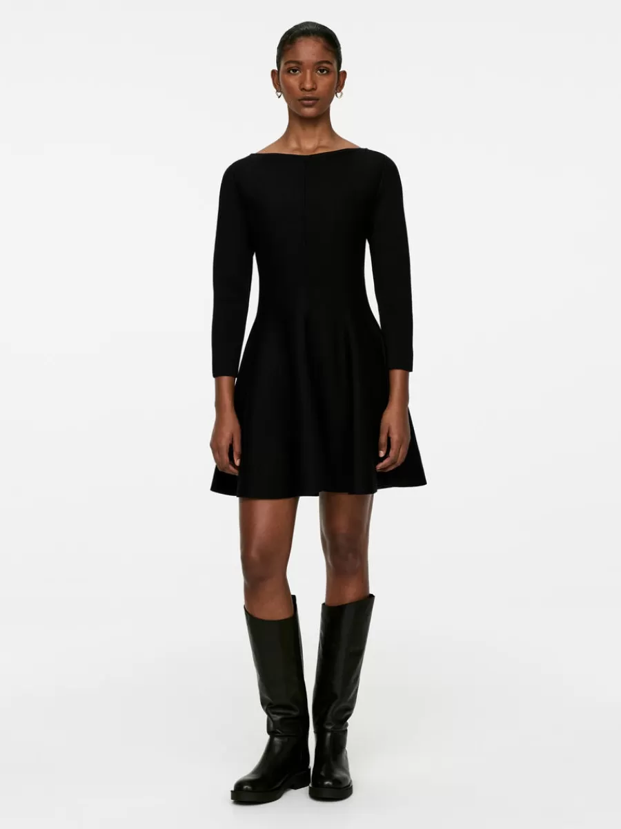 Cheap ARKET Double-Knit Mini Dress Black