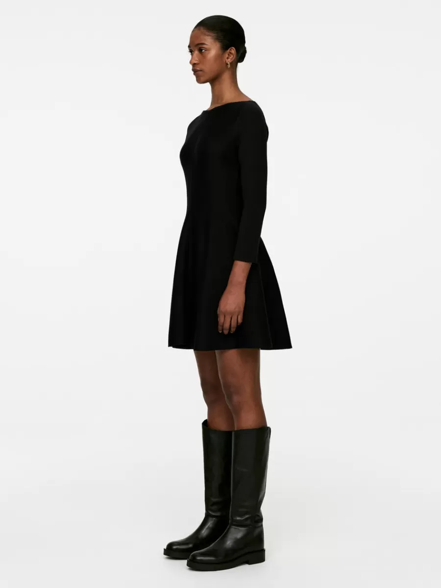 Cheap ARKET Double-Knit Mini Dress Black