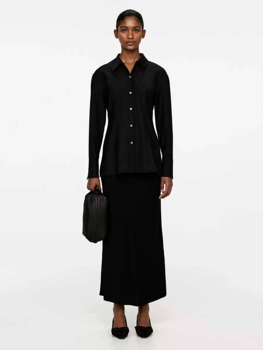 Clearance ARKET Drape Maxi Skirt Black