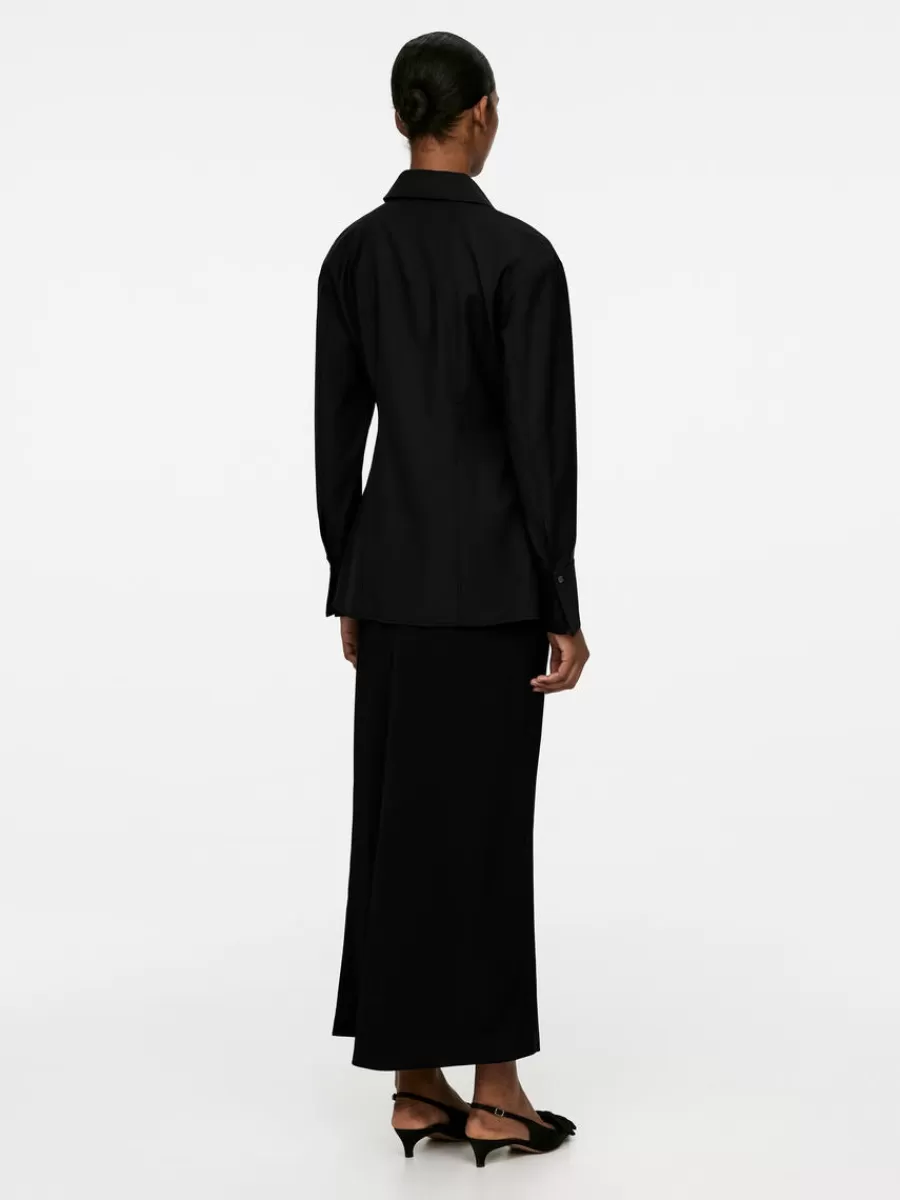 Clearance ARKET Drape Maxi Skirt Black
