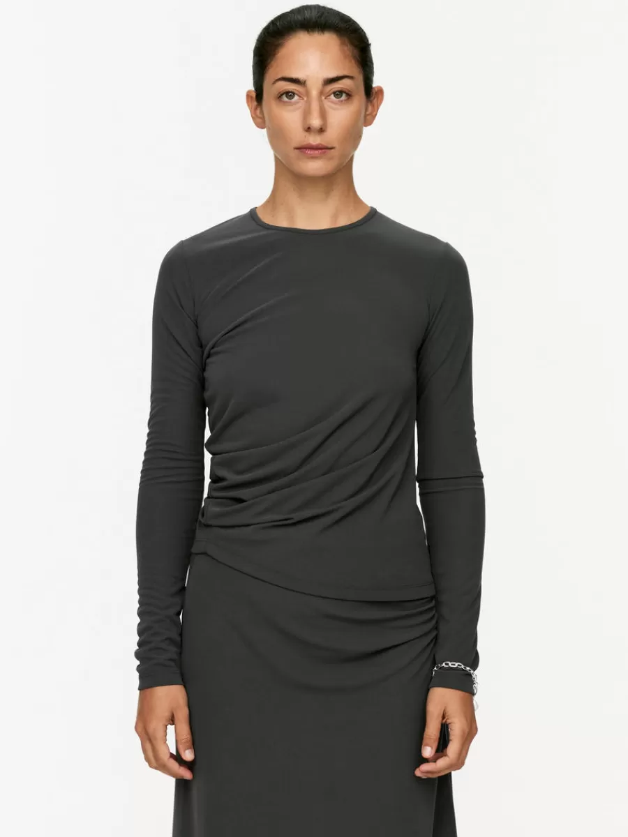 Flash Sale ARKET Draped Top Dark Grey