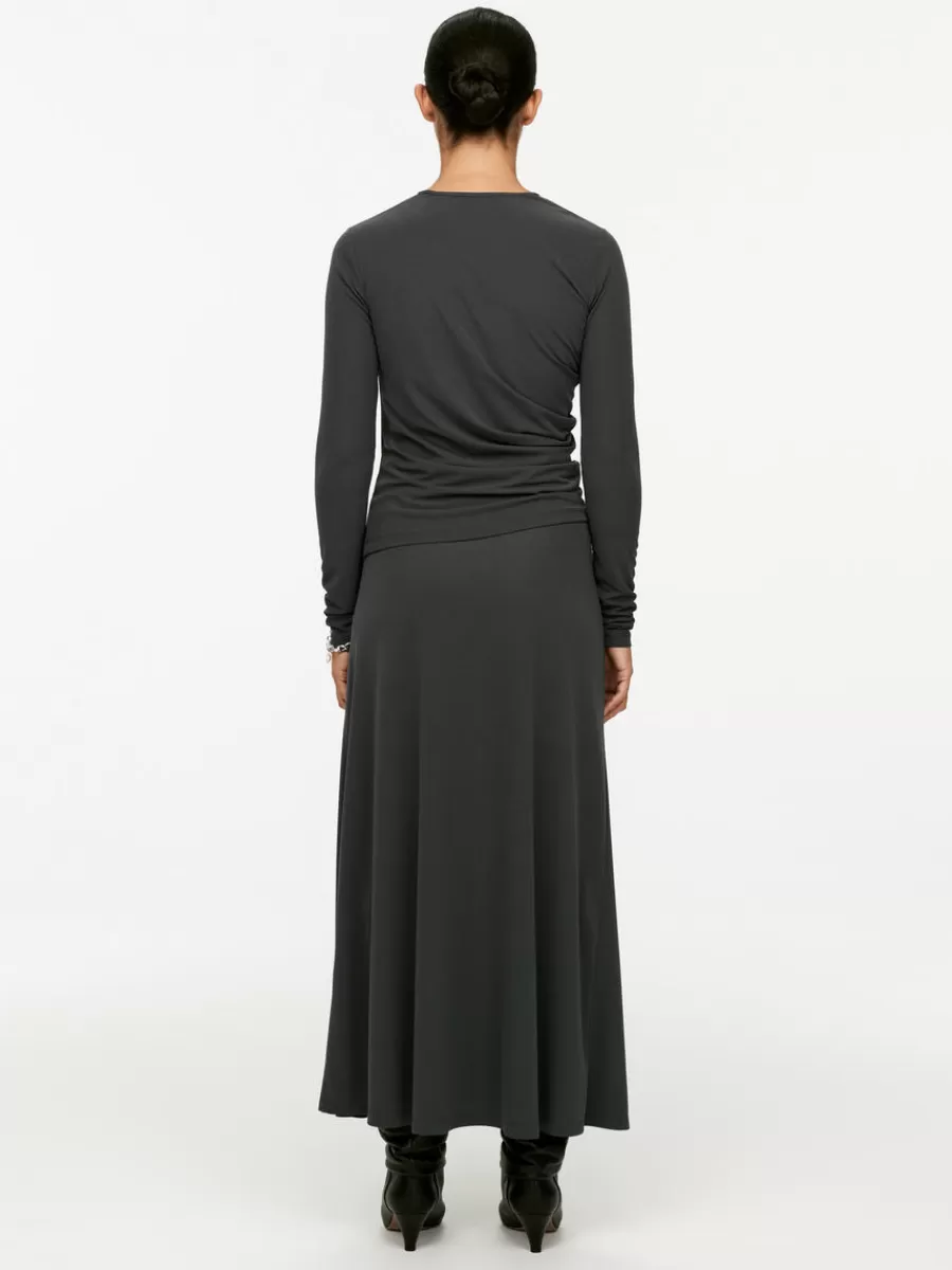 Flash Sale ARKET Draped Top Dark Grey