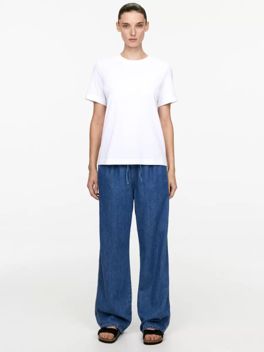 Outlet ARKET Drawstring Denim Trousers Washed Blue