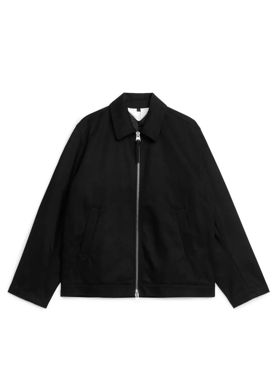 Best ARKET Drizzler Cotton Jacket Black