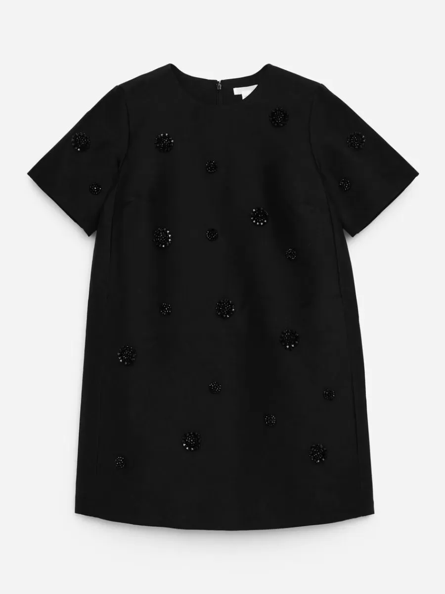 Fashion ARKET Embellished Shift Dress Black