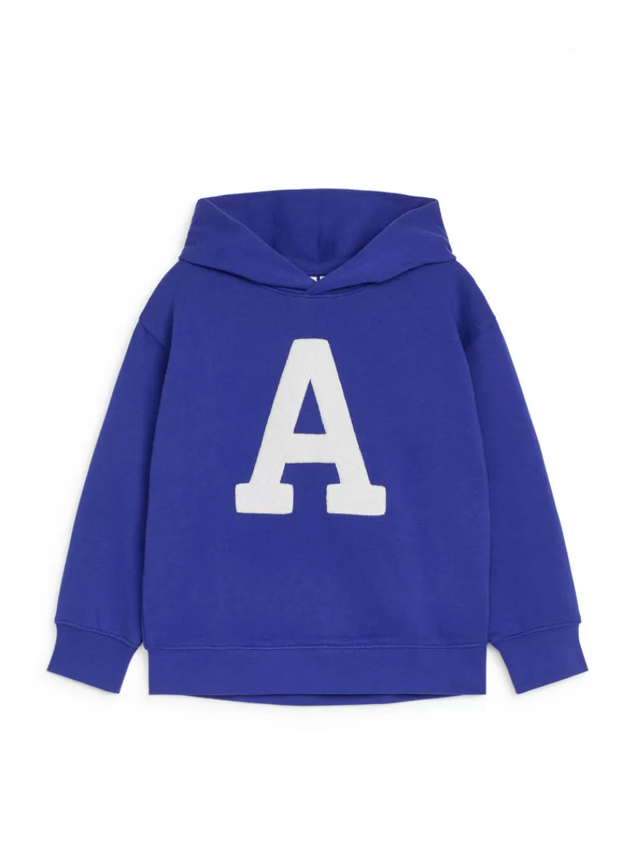 Outlet ARKET Embroidered Hoodie Blue