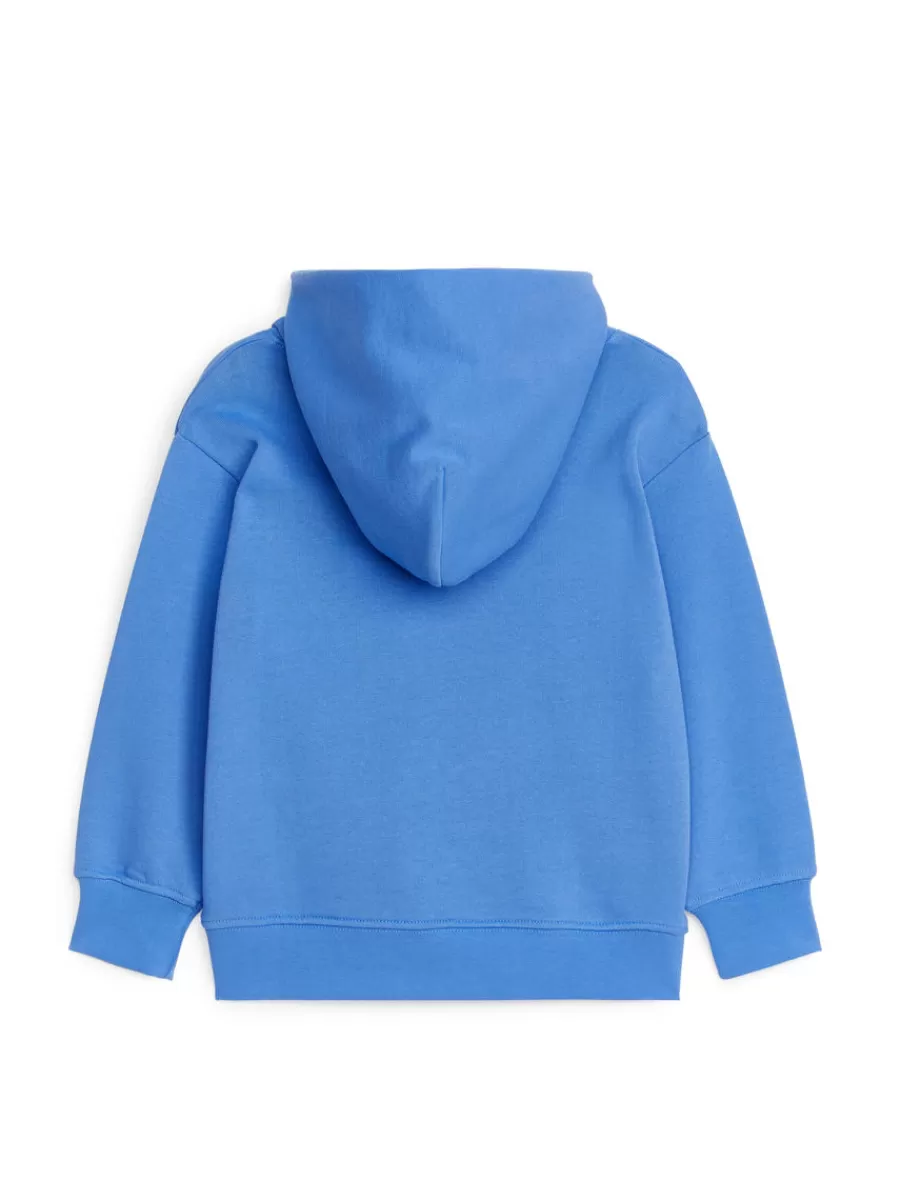 Outlet ARKET Embroidered Hoodie Blue/Dinosaurs