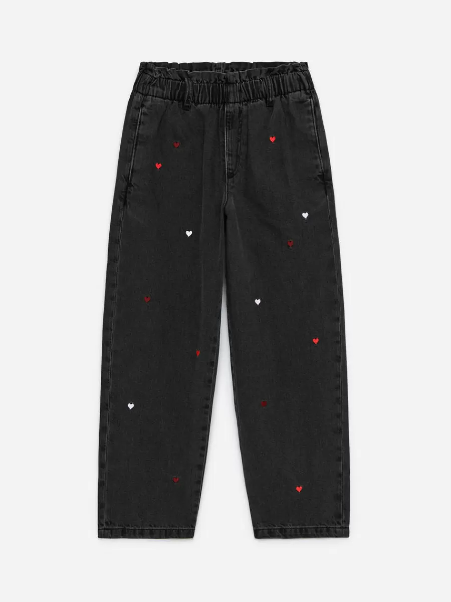 Clearance ARKET Embroidered Paperbag Trousers Black