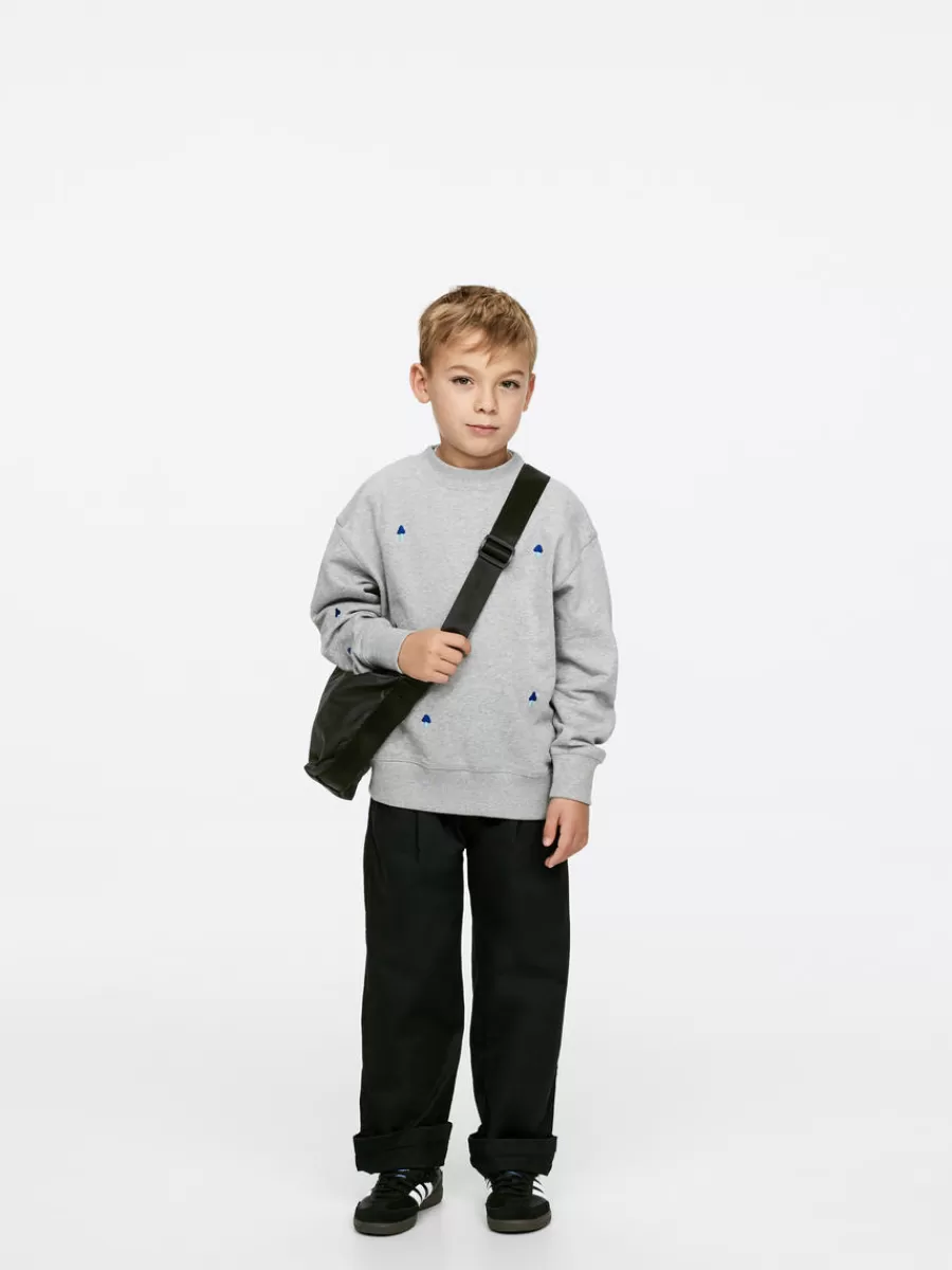 Flash Sale ARKET Embroidered Sweatshirt Grey