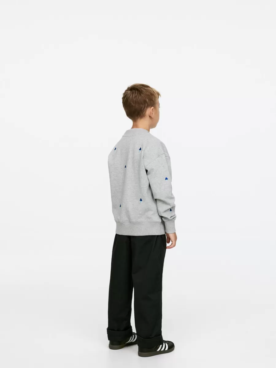 Flash Sale ARKET Embroidered Sweatshirt Grey