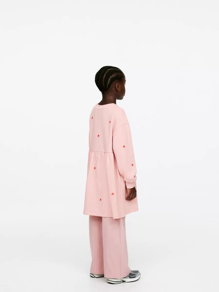 Fashion ARKET Embroidered Sweatshirt Dress Pink/Mushrooms