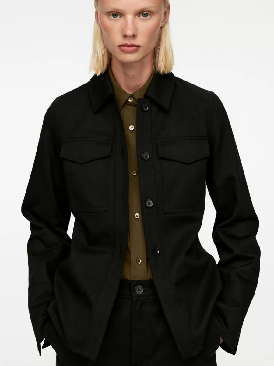 Discount ARKET Fitted Denim Jacket Black