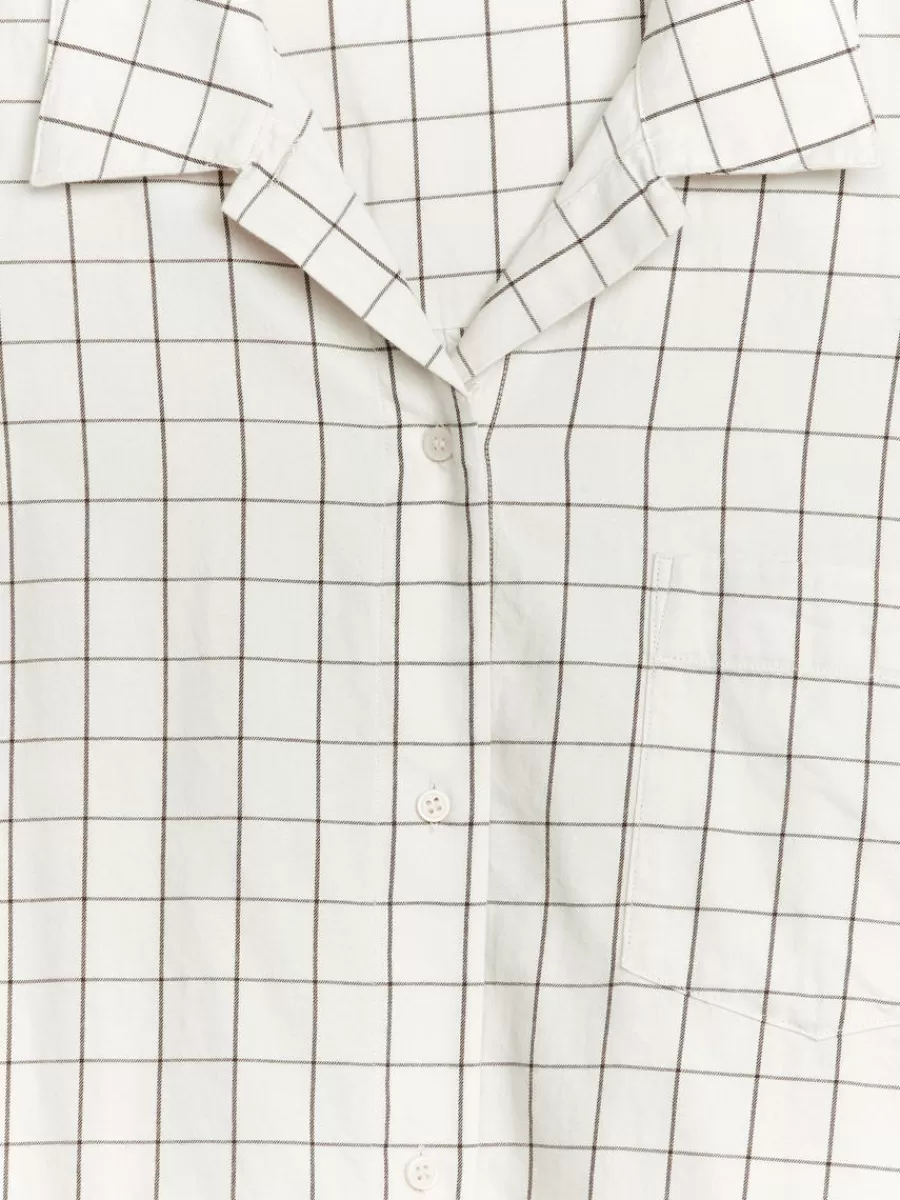 Store ARKET Flannel Pyjama Shirt White