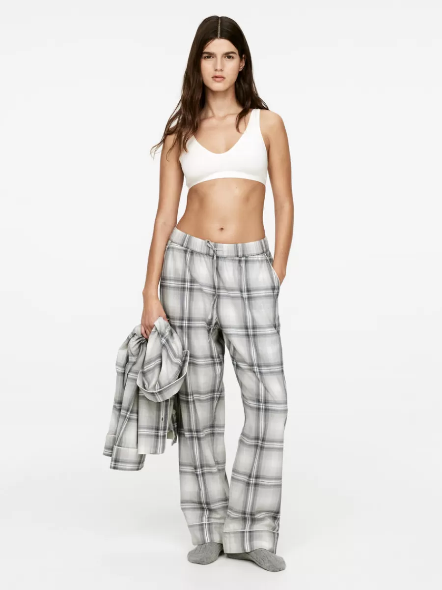 Best Sale ARKET Flannel Pyjama Trousers Grey/Checkered