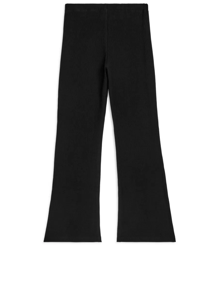 Flash Sale ARKET Flared Rib Leggings Black
