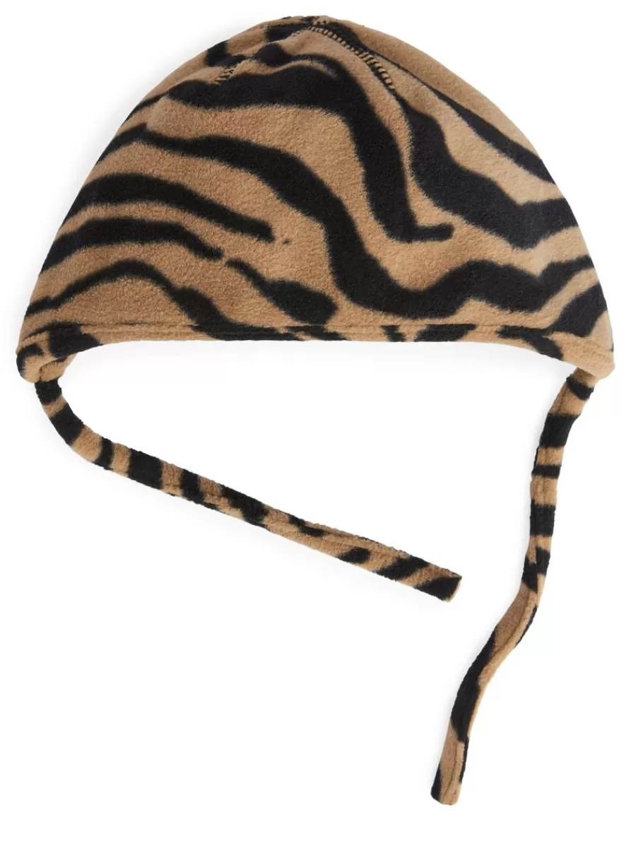 Clearance ARKET Fleece Beanie Beige/Black