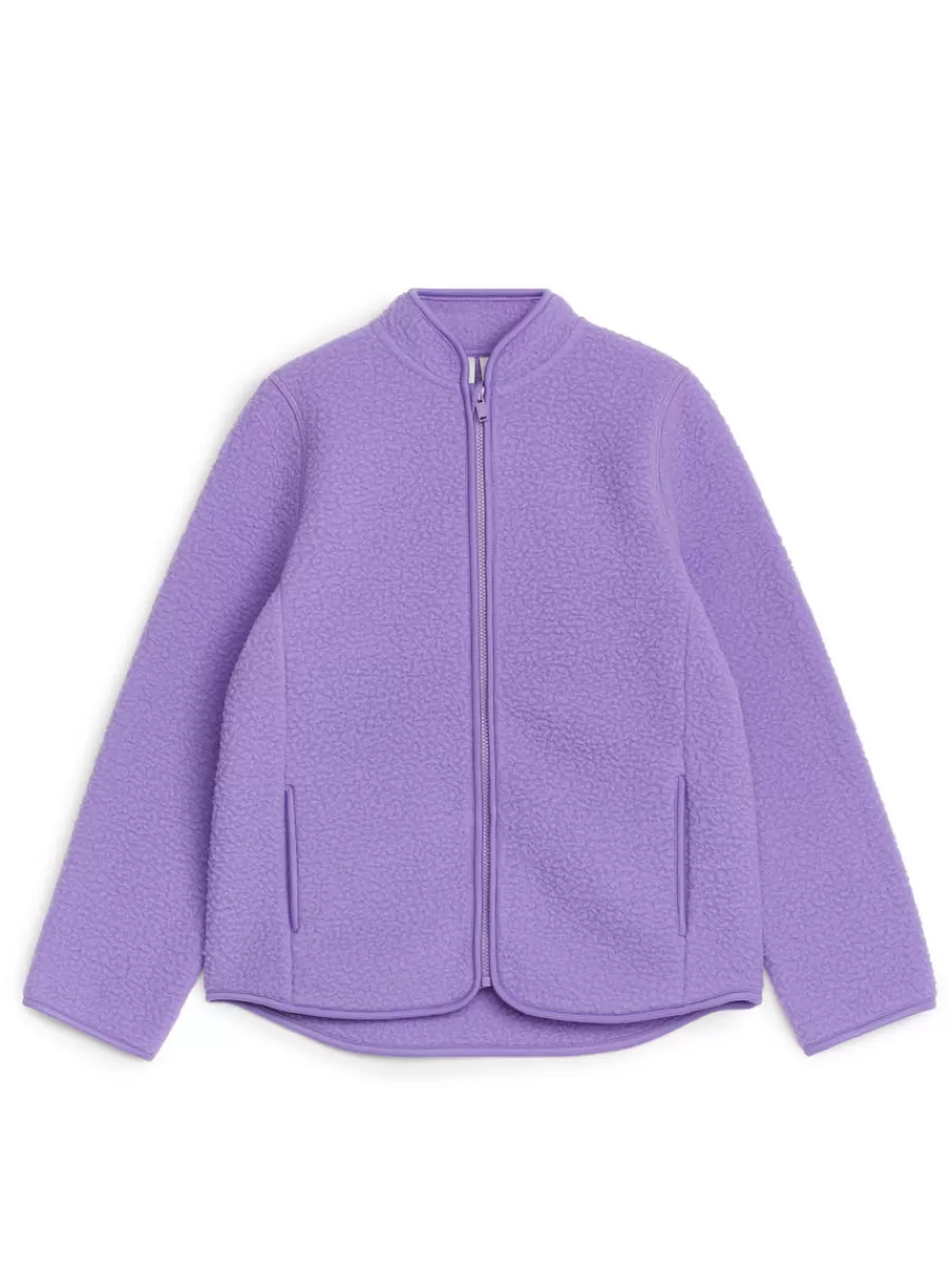 Cheap ARKET Fleece Jacket Lilac