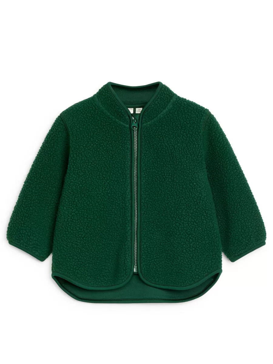 Best Sale ARKET Fleece Jacket Dark Green