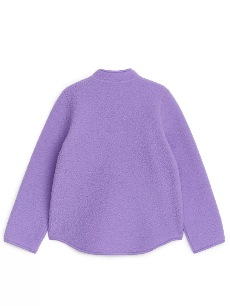 Cheap ARKET Fleece Jacket Lilac