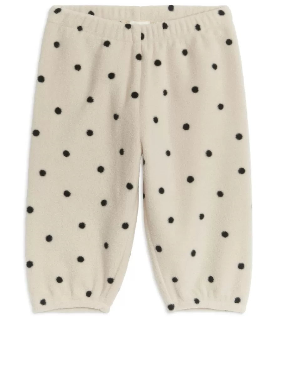 Best Sale ARKET Fleece Sweatpants White/Black