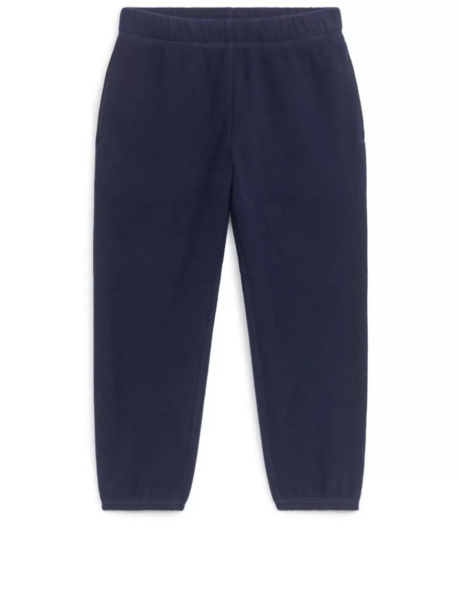 Cheap ARKET Fleece Sweatpants Dark Blue