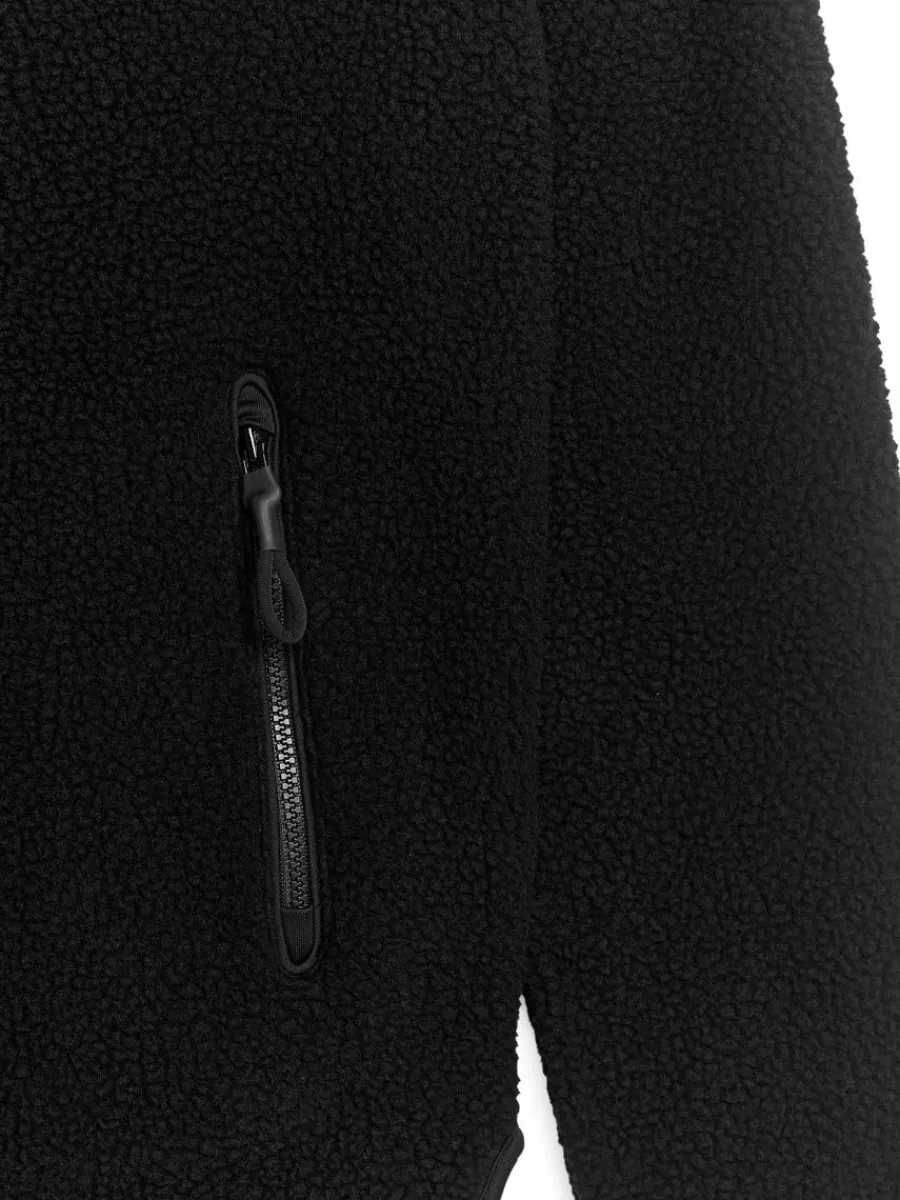 Best Sale ARKET Fleece Zip Jacket Black