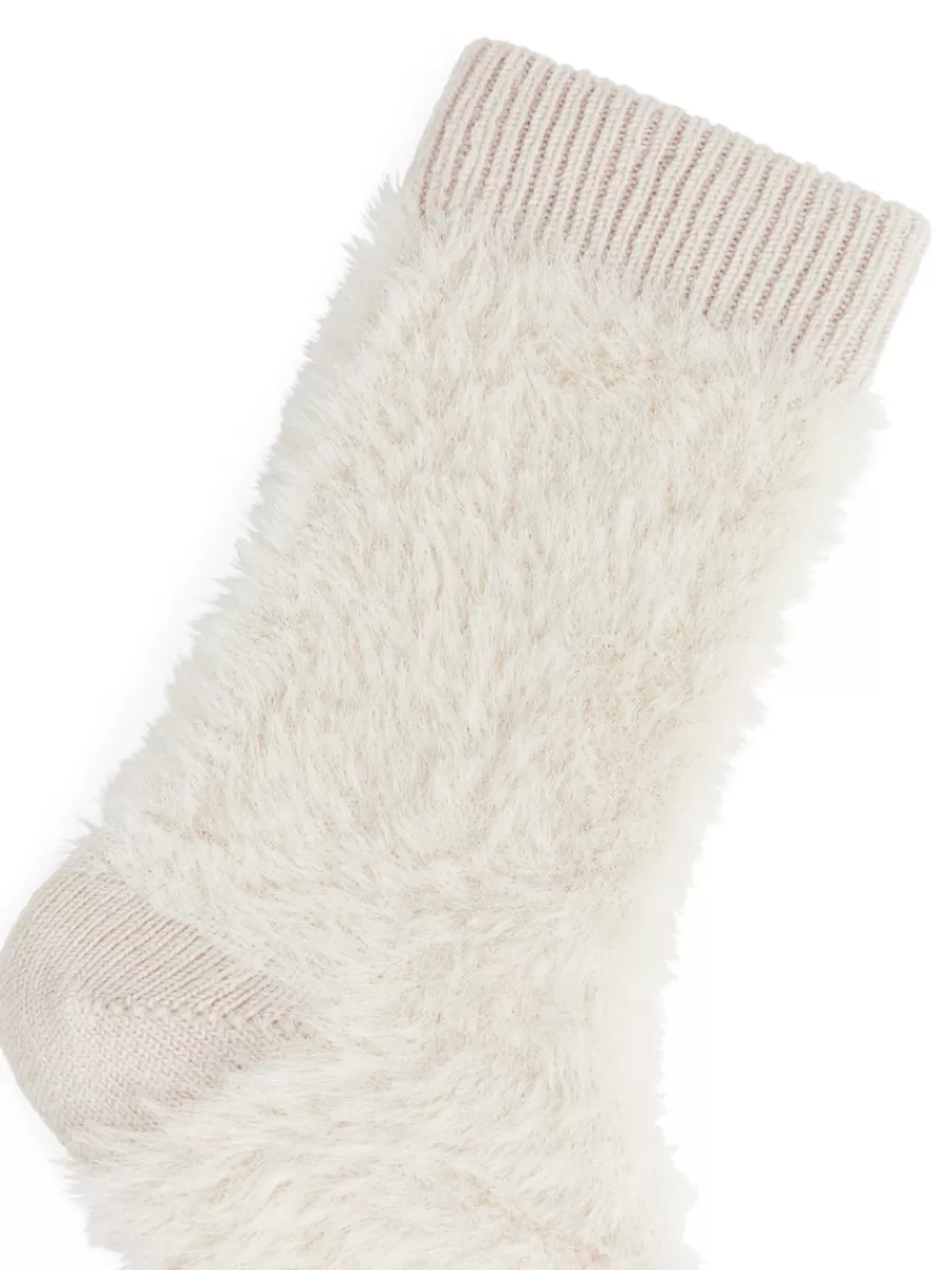 Store ARKET Fluffy Socks Off-White