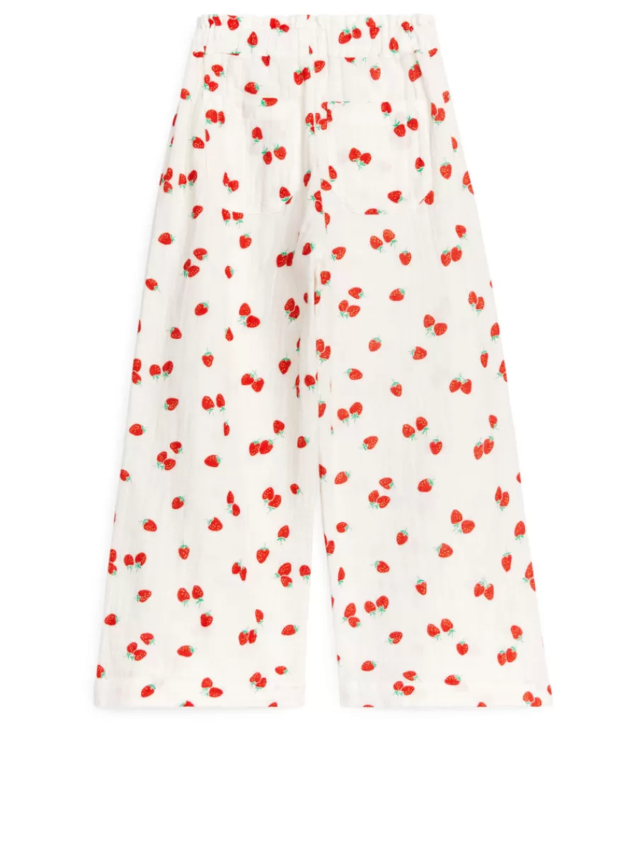 Flash Sale ARKET Fluid Cotton Muslin Trousers White