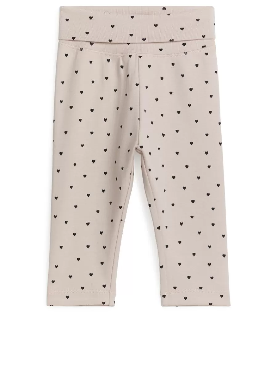Discount ARKET Foldover Leggings Beige/Black