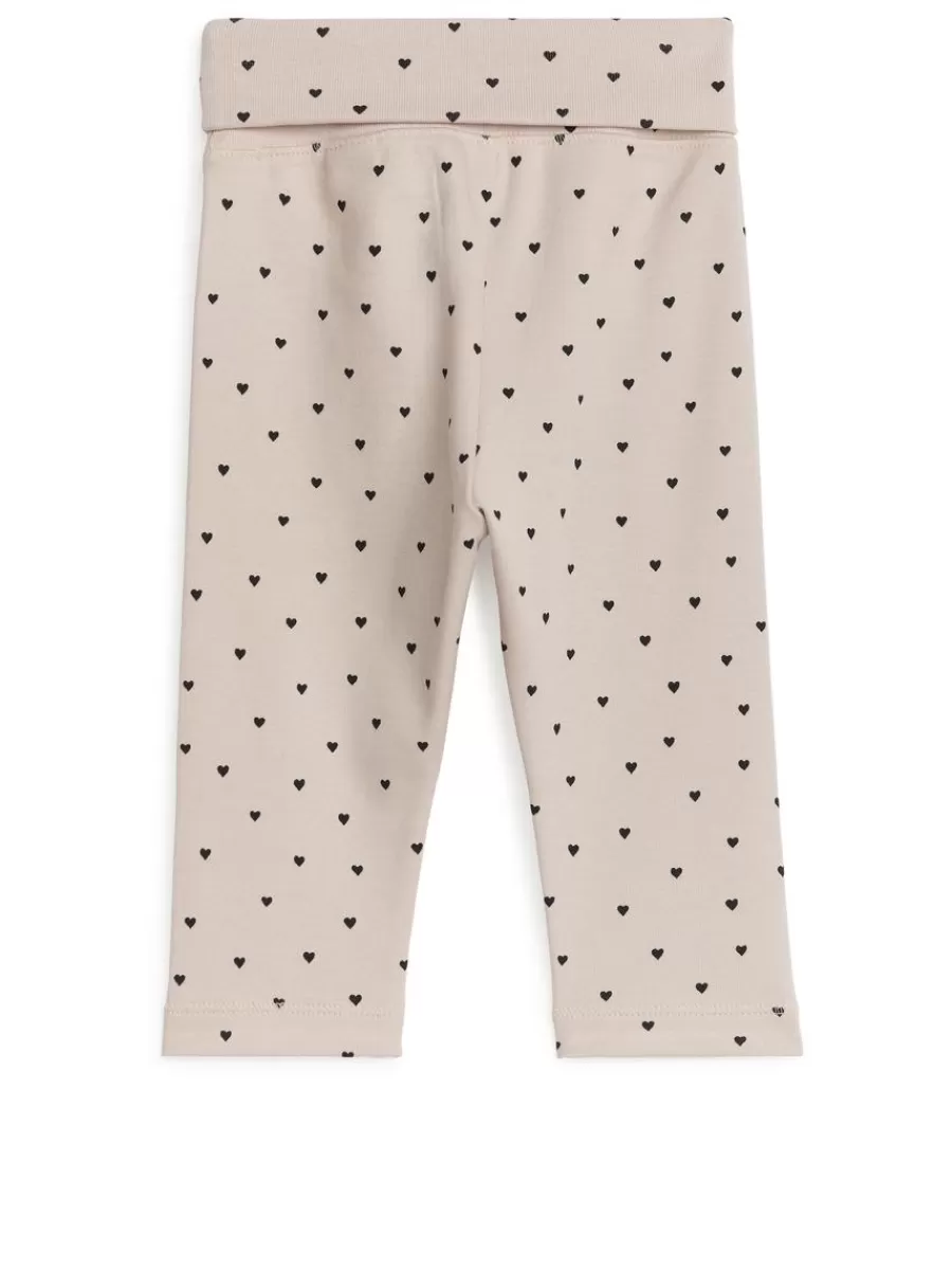 Discount ARKET Foldover Leggings Beige/Black