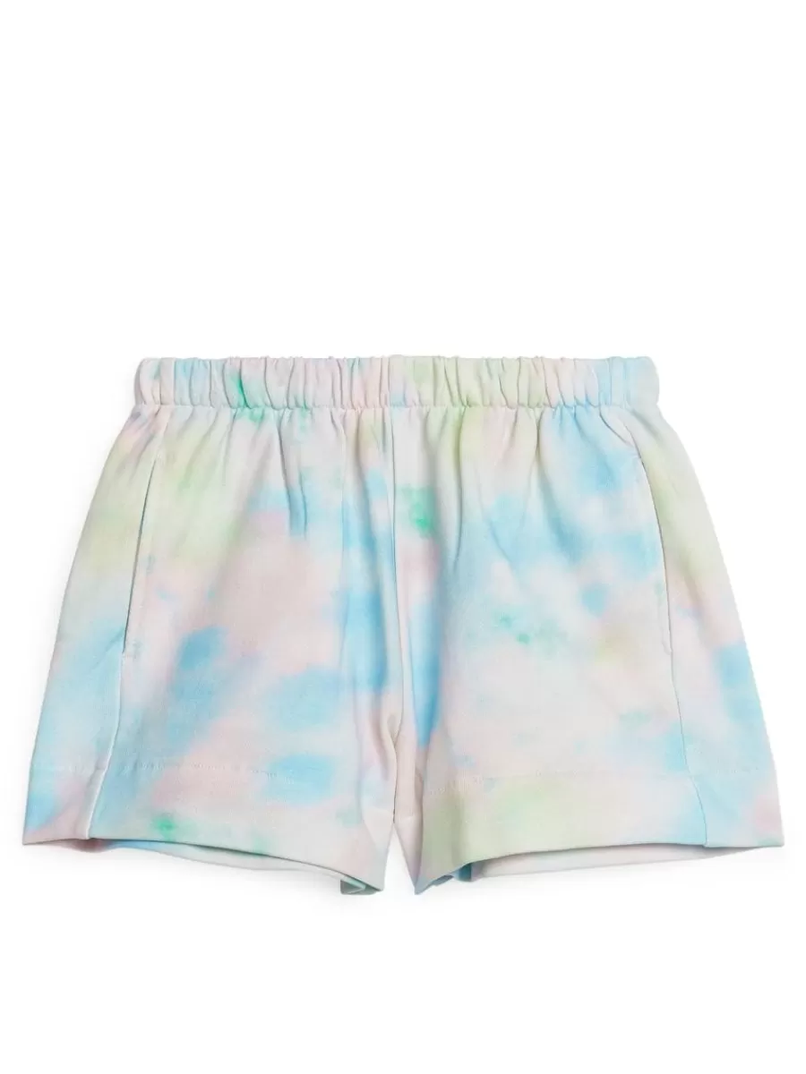 Best Sale ARKET French Terry Shorts Blue/Tie-Dye