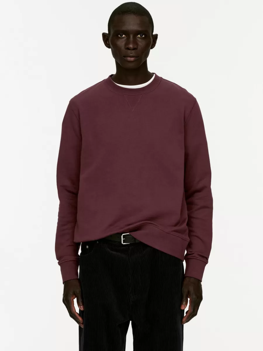 Online ARKET French Terry Sweatshirt Burgundy
