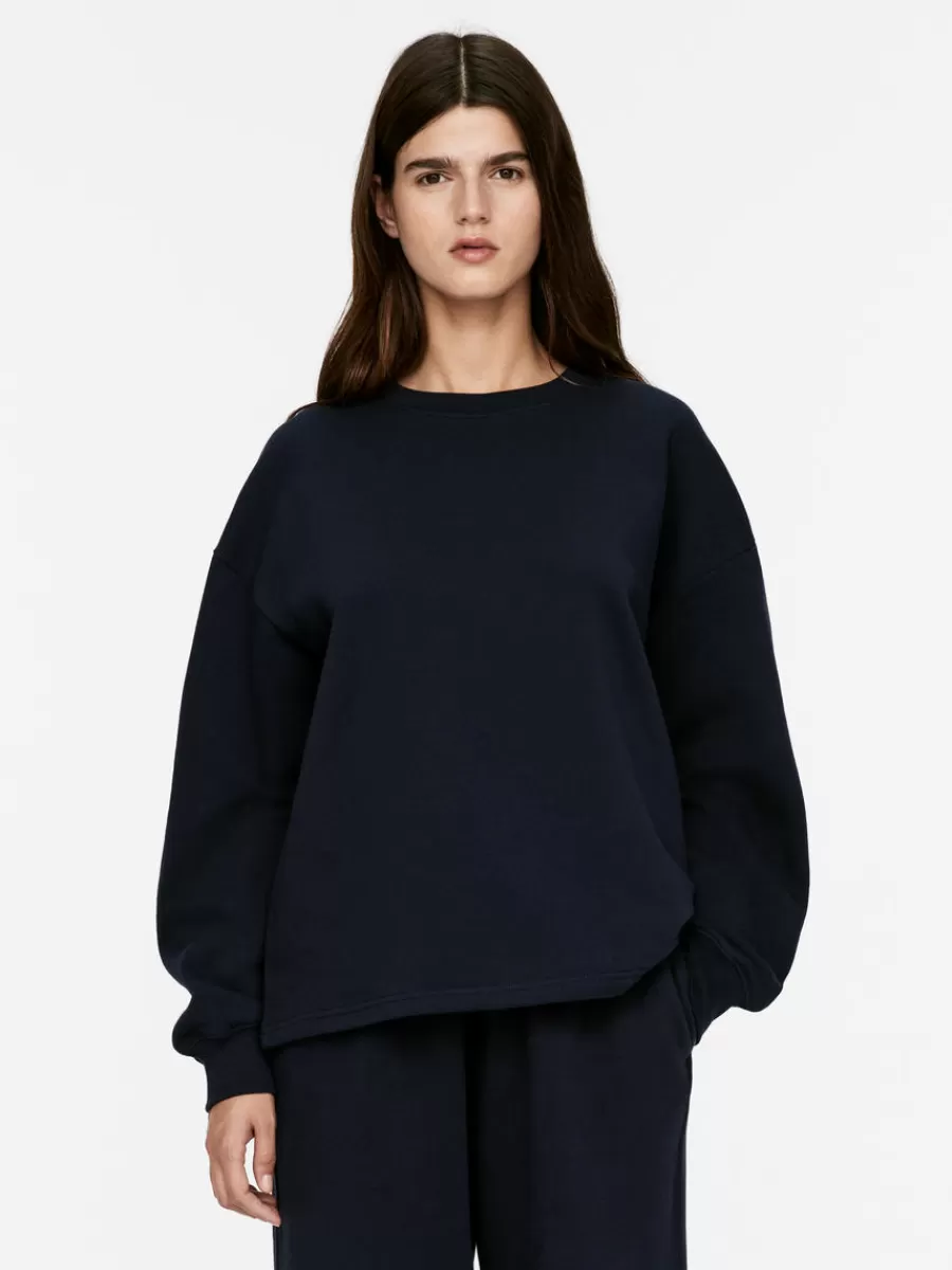 Hot ARKET French Terry Sweatshirt Dark Blue