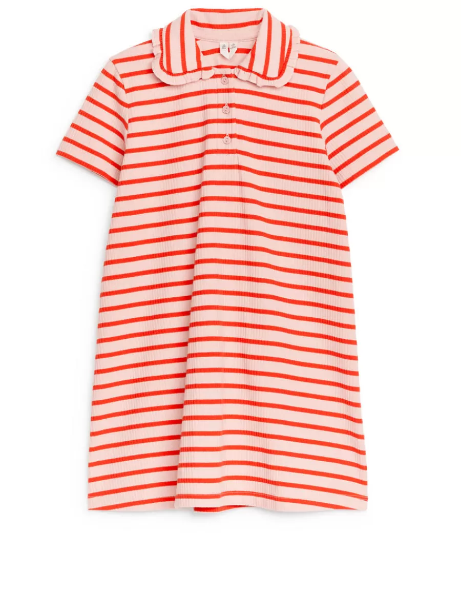 Hot ARKET Frill Collar Dress Pink/Red