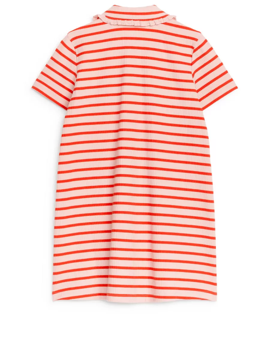 Hot ARKET Frill Collar Dress Pink/Red