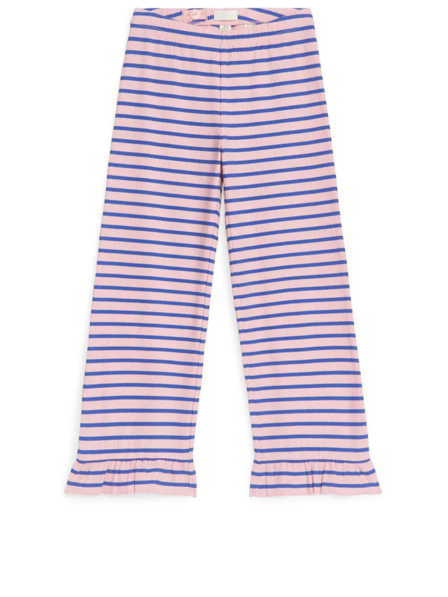 Outlet ARKET Frill Jersey Trousers Pink/Blue