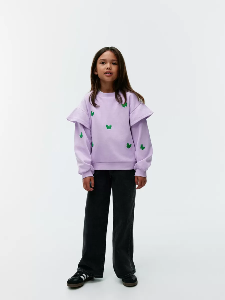 Flash Sale ARKET Frill Sweatshirt Lilac
