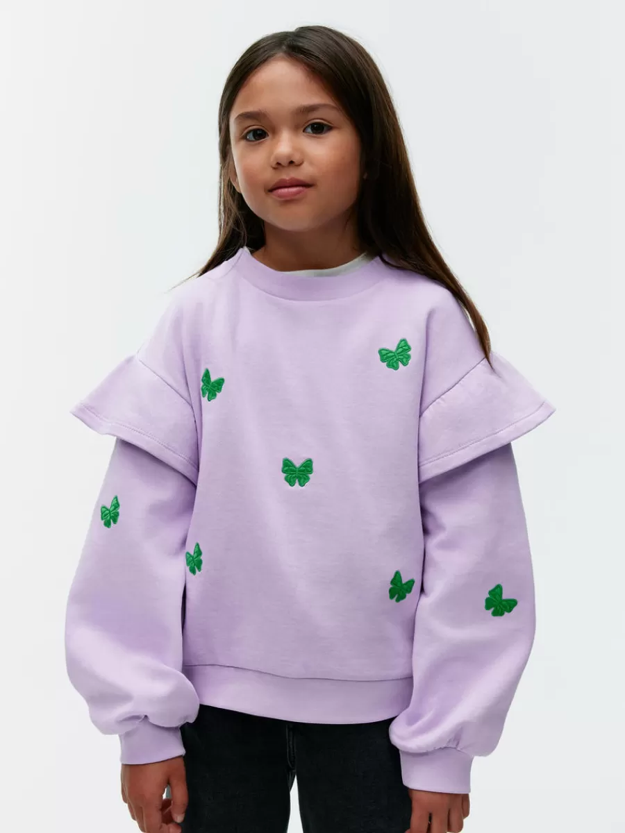 Flash Sale ARKET Frill Sweatshirt Lilac